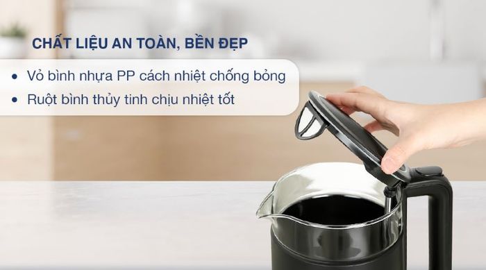 Chất liệu - Bình đun siêu tốc Sunhouse Mama 1.7 lít SHD1330