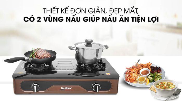Gọn đẹp, 2 vùng nấu - Bếp ga Namilux NH-D3036APF