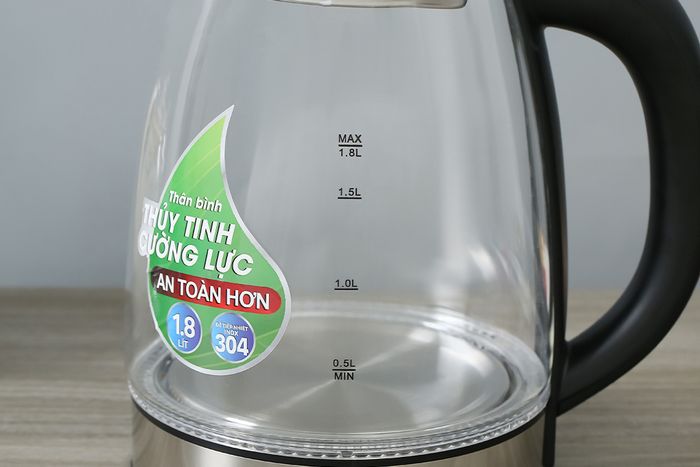 Dung tích - Bình đun siêu tốc AVA 1.8 lít EK2607G