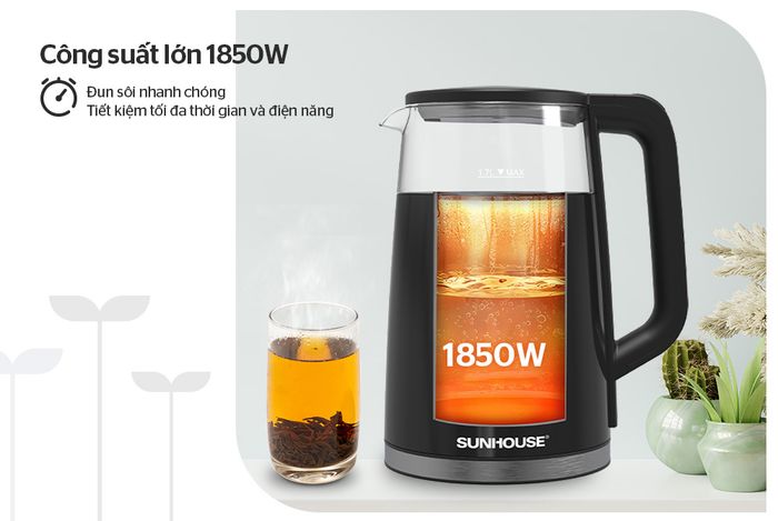 Bình đun siêu tốc Sunhouse Mama 1.7 lít SHD1333 - Công suất