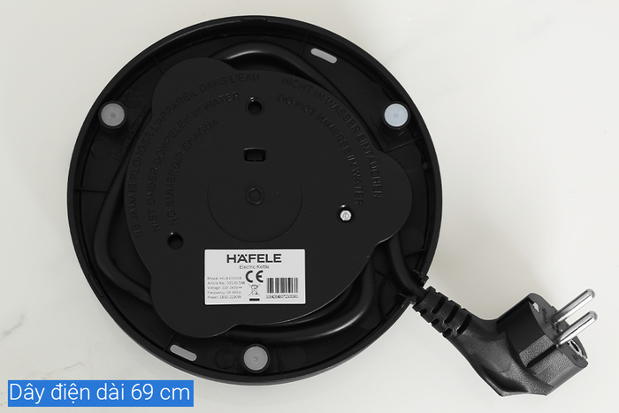 Bình đun siêu tốc Hafele 1.7 lít HS-K1705DB (535.43.548) - Rãnh cuốn dây điện