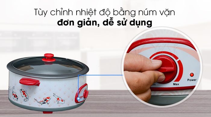 Núm vặn - Nồi lẩu điện Sunhouse SH-525L 4 lít