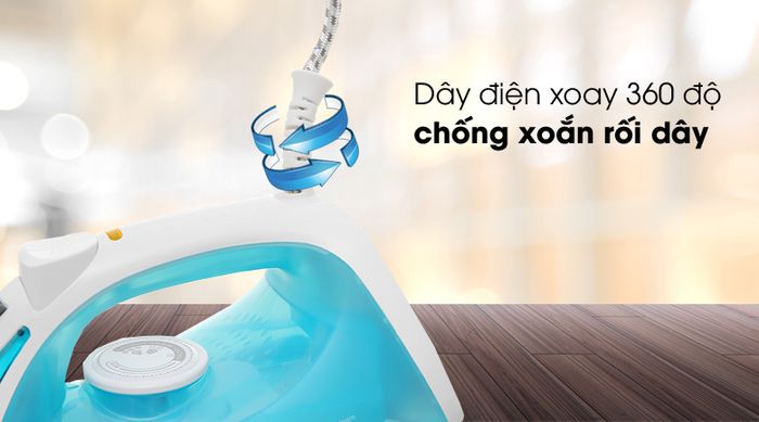 Dây điện chống xoắn - Bàn ủi hơi nước Delites ES-2472