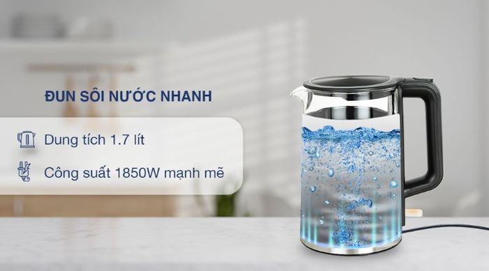 Công suất - Bình đun siêu tốc Sunhouse Mama 1.7 lít SHD1330