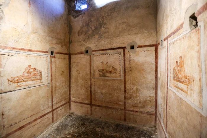 The House of Vettii in Pompeii is adorned with numerous erotic frescoes.