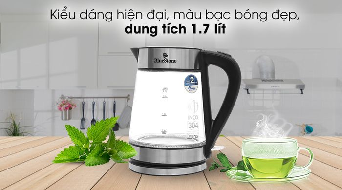 Bình đun siêu tốc Bluestone 1.7 lít KTB-3426 - Kiểu dáng hiện đại