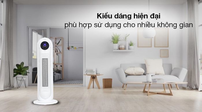 Quạt sưởi gốm ceramic Mutosi MCH-2200 - Kiểu dáng hiện đại, gọn đẹp