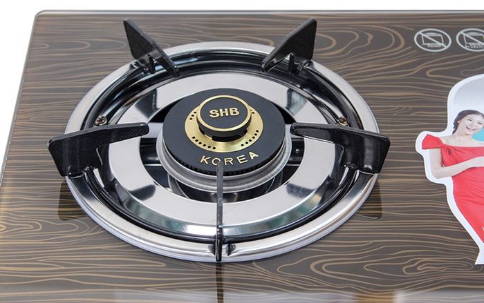 Đầu đốt bếp gas đôi bằng đồng thau bền - Bếp gas Sunhouse Apex APB3551