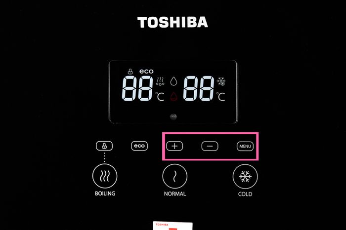 Chỉnh nhiệt độ nước - Máy nước nóng lạnh Toshiba RWF-W1830BV(K)