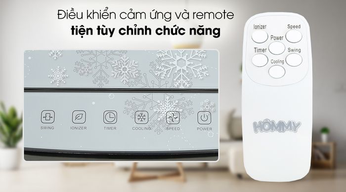 Quạt điều hòa Hommy RPD-80 - Điều khiển cảm ứng