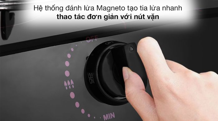 Đánh lửa nhanh - Bếp ga đôi Sunhouse SHB307MT