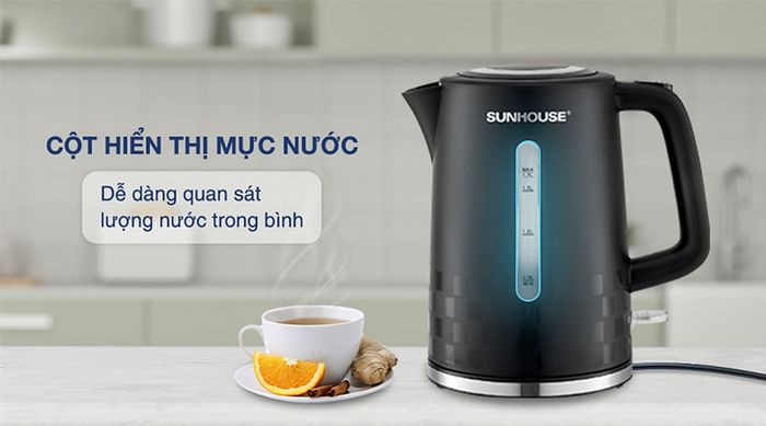 Cột hiển thị mực nước - Bình đun siêu tốc Sunhouse 1.7 lít SHD1306