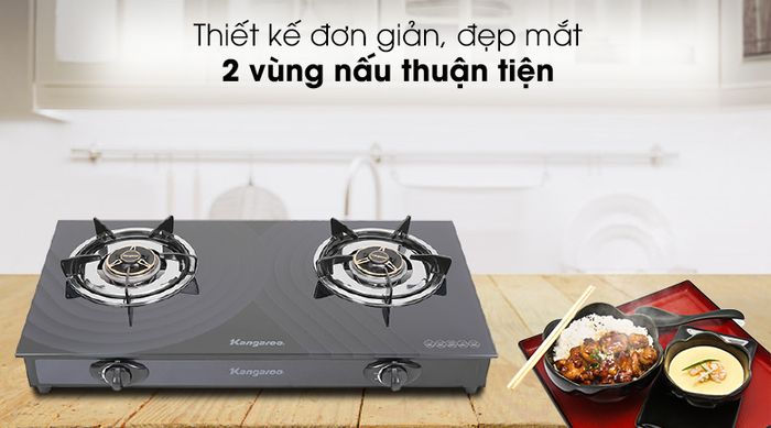 Đơn giản, đẹp mắt - Bếp gas đôi Kangaroo KG519M