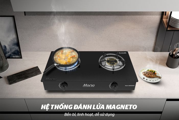 Bếp ga đôi Sunhouse Mama MMB3569MT - Hệ thống đánh lửa