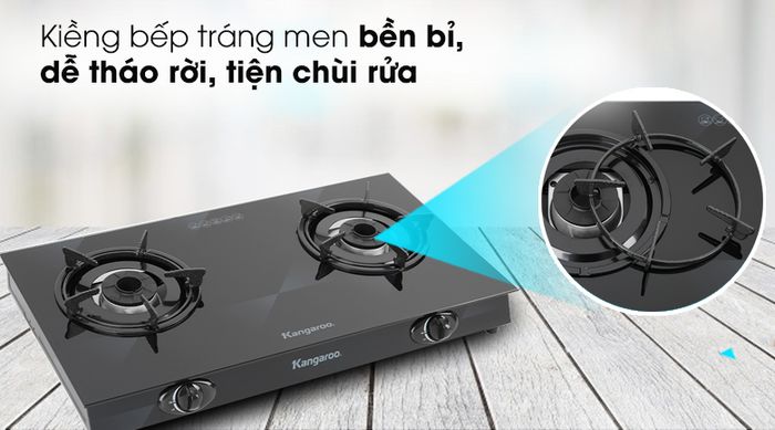 Kiềng bếp tháo rời - Bếp ga đôi Kangaroo KG8G1A