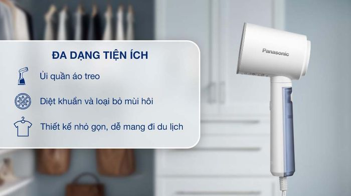 Bàn ủi hơi nước cầm tay Panasonic NI-GHD015WRA 1300 - 1570W - Tiện ích