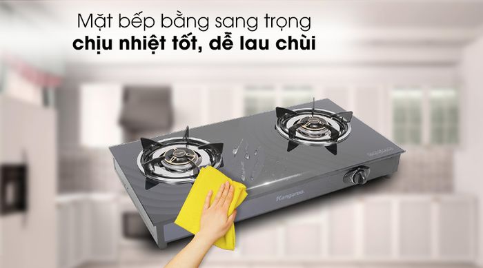 Mặt kính - Bếp gas đôi Kangaroo KG519M