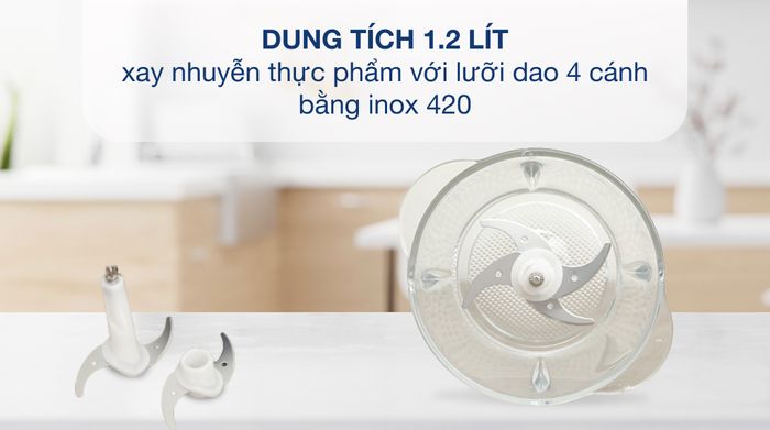 Máy xay thịt đa năng Delites LH101B 250W 1.2 lít - Lưỡi dao