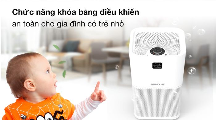 Khóa bảng điều khiển Máy lọc không khí Sunhouse SHD-35AP9735