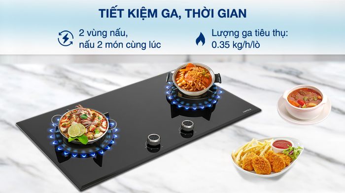 Bếp ga âm Hafele HC-G782B (538.66.507) - Tiết kiệm ga, thời gian