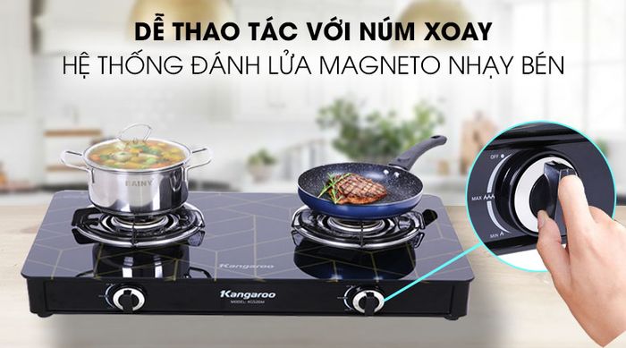 Hệ thông đánh lửa - Bếp ga đôi Kangaroo KG526M