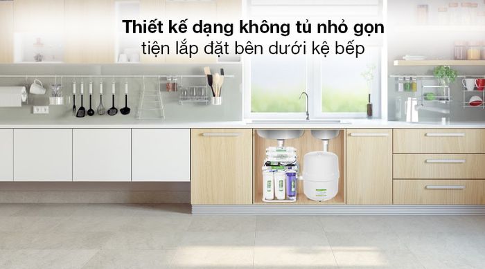 Máy lọc nước RO Kangaroo Hydrogen KGRP09HQ 9 lõi - Máy lọc nước Kangaroo thiết kế dạng không tủ nhỏ hơn 50% so với máy truyền thống
