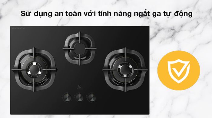 Bếp ga âm Electrolux EHG8321BC - Bếp gas Electrolux sử dụng an toàn với tính năng ngắt ga tự động
