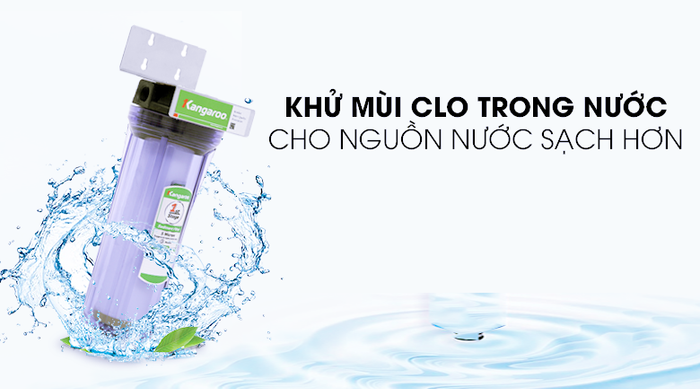 Khử mừi CLo - Cốc lọc đầu nguồn Kangaroo KG02G3