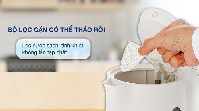 Bình đun siêu tốc Panasonic NC-K101WRA - Lưới lọc cặn