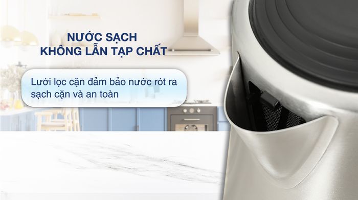 Bình đun siêu tốc Hafele 1.7 lít HS-K1703X - Lưới lọc cặn