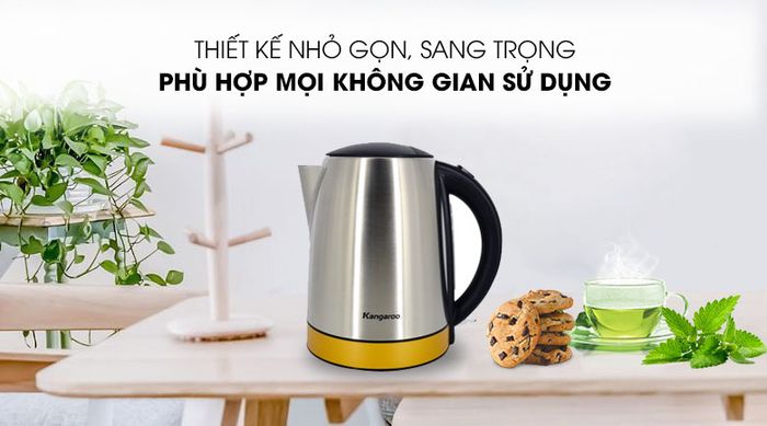 Thiết kế sang trọng - Bình đun siêu tốc Kangaroo 1.7 lít KG642