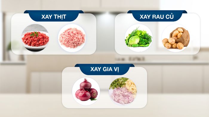 Máy xay thịt đa năng Bear QSJ-B02Q1 300W 2 lít - Chức năng
