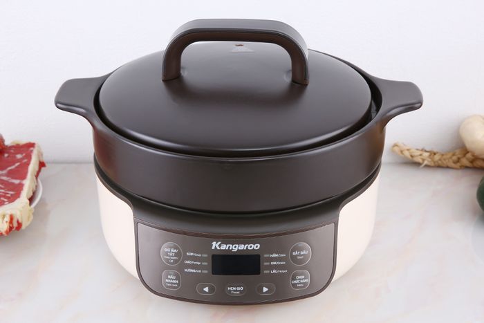 Thiết kế gọn đẹp, thích hợp dùng hầm, nấu - Nồi hầm dưỡng sinh Kangaroo KG3SC1 3 lít
