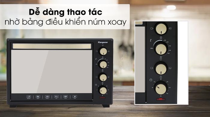 Lò nướng Kangaroo KG5201 52 lít - Trang bị xiên quay inox
