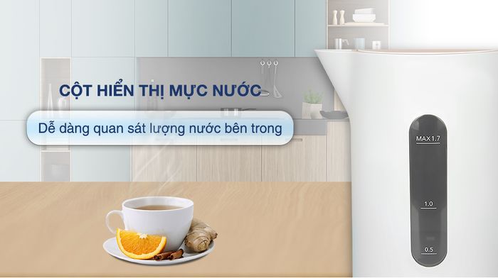 Bình đun siêu tốc Panasonic NC-K101WRA - Cột hiển thị mực nước