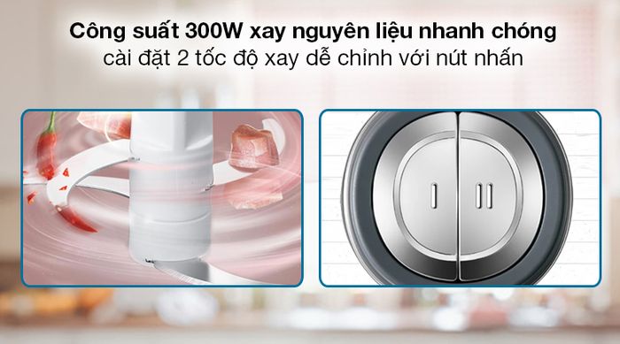 Công suất, tốc độ - Máy xay thịt đa năng Bear QSJ-B03Y7