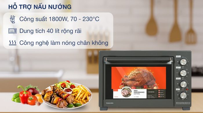 Lò nướng Toshiba TL-MC40EZF(GR) 40 lít - Công suất, nhiệt độ