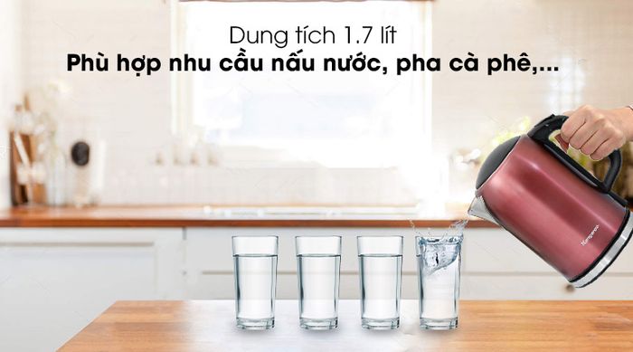 Dung tích - Bình đun siêu tốc Kangaroo 1.7 lít KG17K2