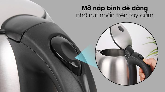 Mở nắp - Bình siêu tốc Midea 1.7 lít MK-17SS