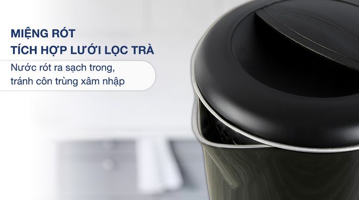 Bình đun siêu tốc Lock&Lock 1.7 lít EJK738BLK- Lưới lọc trà