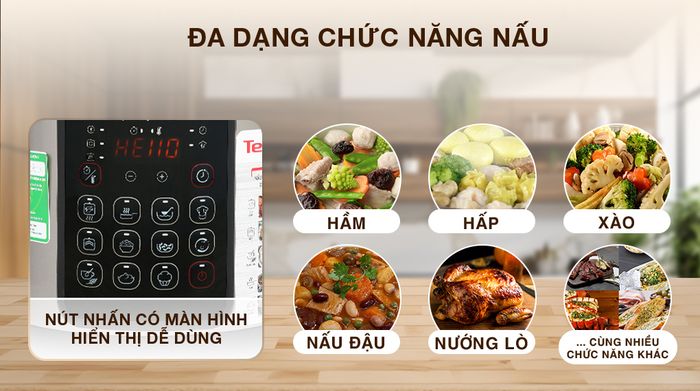 Nồi áp suất điện Tefal Speedy Cook CY222D68 5 lít - Chức năng