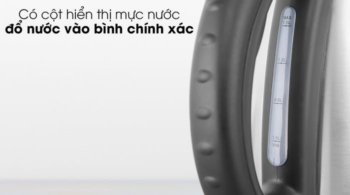 Bình đun siêu tốc Kangaroo 1.5 lít KG15SK3 - Cột hiển thị mực nước tiện dụng