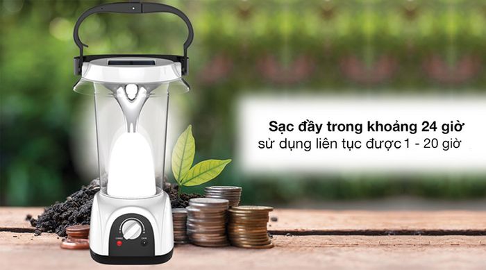 Đèn sạc năng lượng mặt trời Sunhouse SHE-6899S - Thời gian sạc và sử dụng