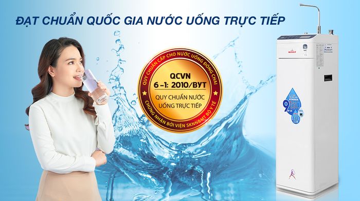 Nước sạch đạt chuẩn - Máy lọc nước RO Hydrogen nóng nguội lạnh Robot HydroElite-9X 9 lõi