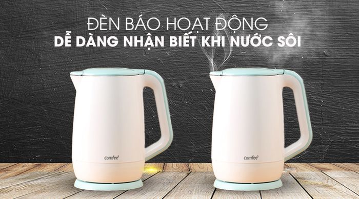 Đèn báo - Bình đun siêu tốc Comfee 1.7 lít CK-DC1720A