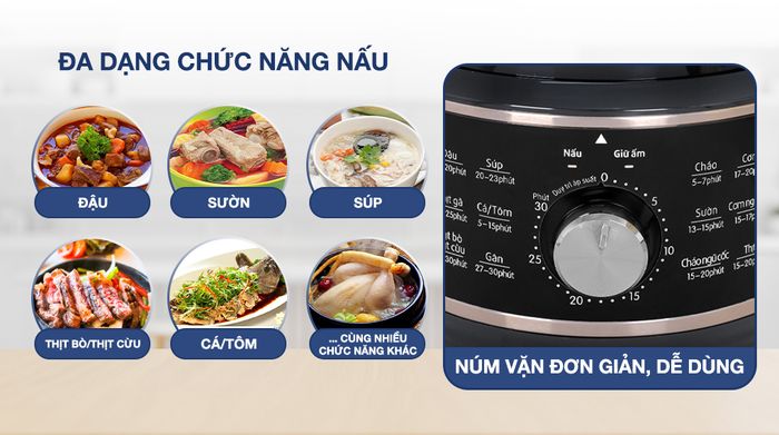 Nồi áp suất điện BlueStone PCB-5648 5 lít - Bảng điều khiển