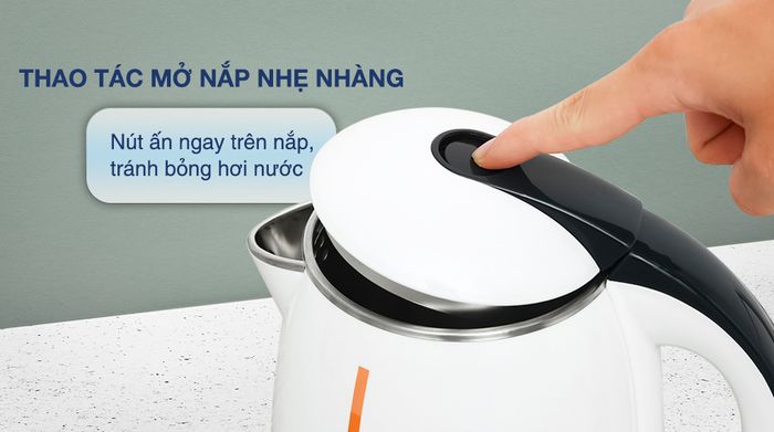 Bình đun siêu tốc Hawonkoo 1.8 lít KEH-180-W - Nút nhấn