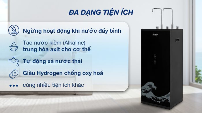 Máy lọc nước RO nóng nguội lạnh Kangaroo KG10A12 10 lõi - Tiện ích