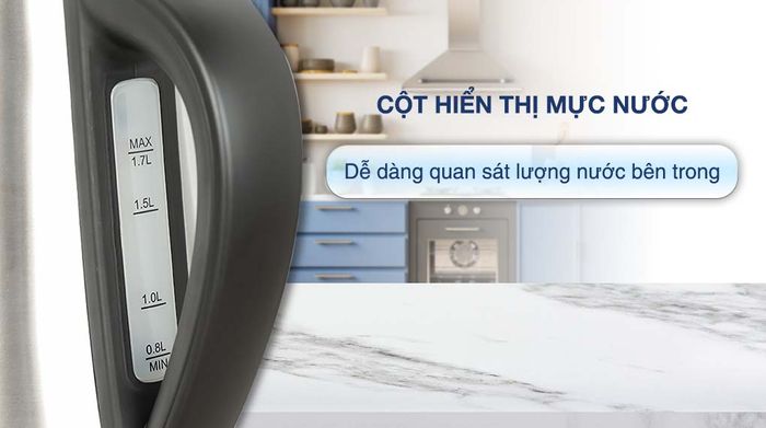 Bình đun siêu tốc Hafele 1.7 lít HS-K1703X - Cột hiển thị mực nước