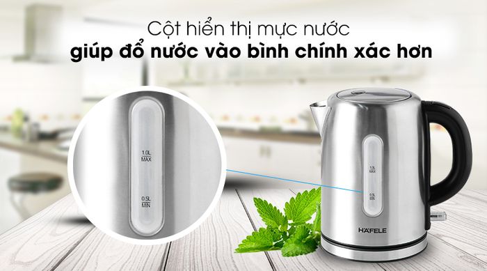 Cột hiển thị mực nước Bình đun siêu tốc Hafele T-9017 1L